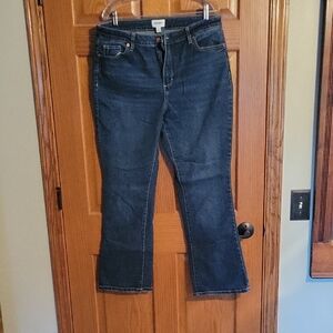 Sonoma Dark Blue Women's Mid Rise Flare Jeans